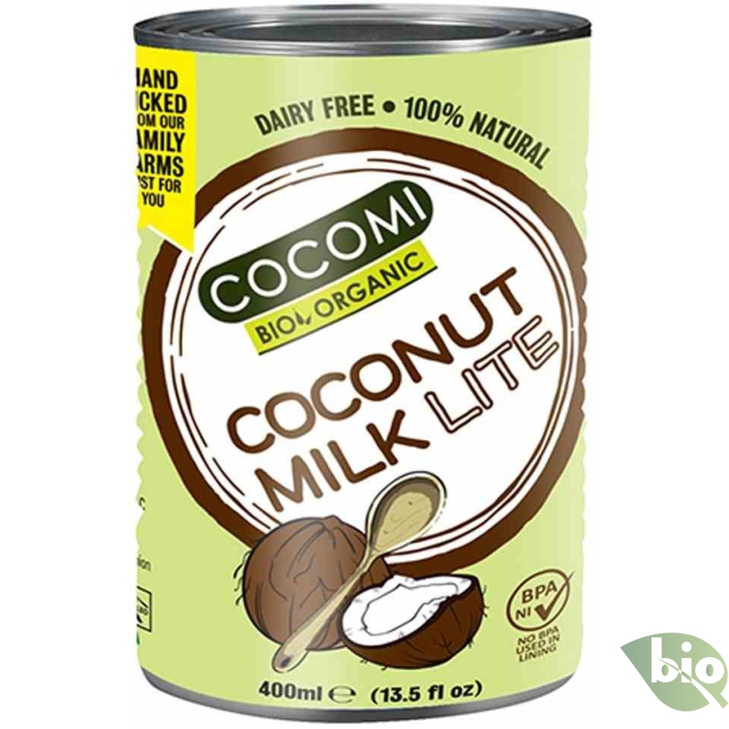 COCONUT MILK - NAPÓJ KOKOSOWY LIGHT (9 % TŁUSZCZU) BIO 400 ml (PUSZKA) - COCOMI