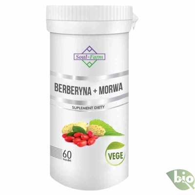 BERBERYNA + MORWA BIAŁA EKSTRAKT 60 KAPSUŁEK (300 mg + 300 mg) - SOUL FARM